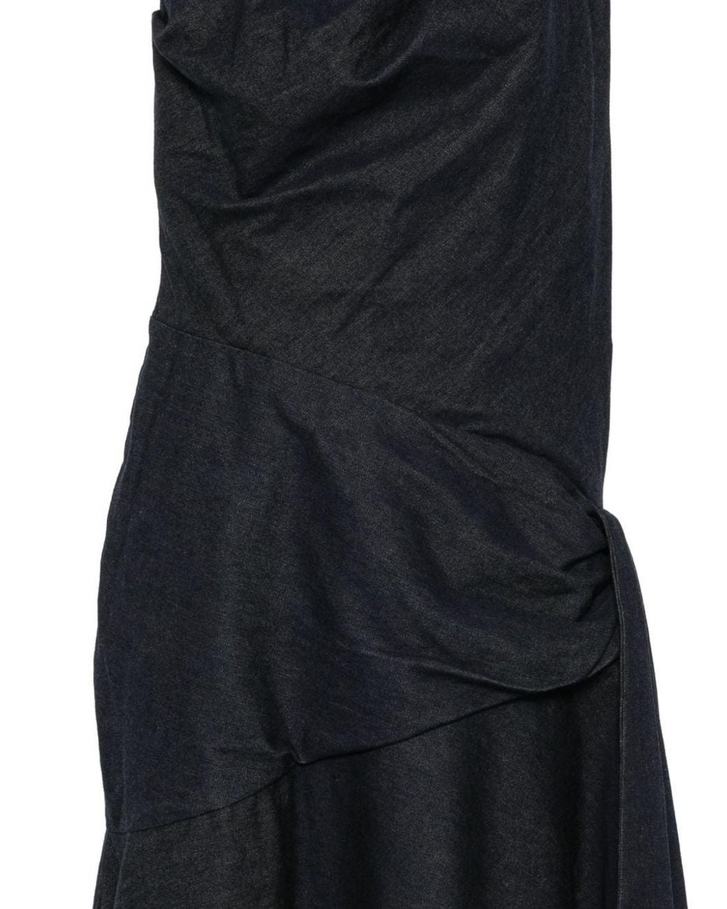 Zimmermann Black Valiant Denim Draped Dress