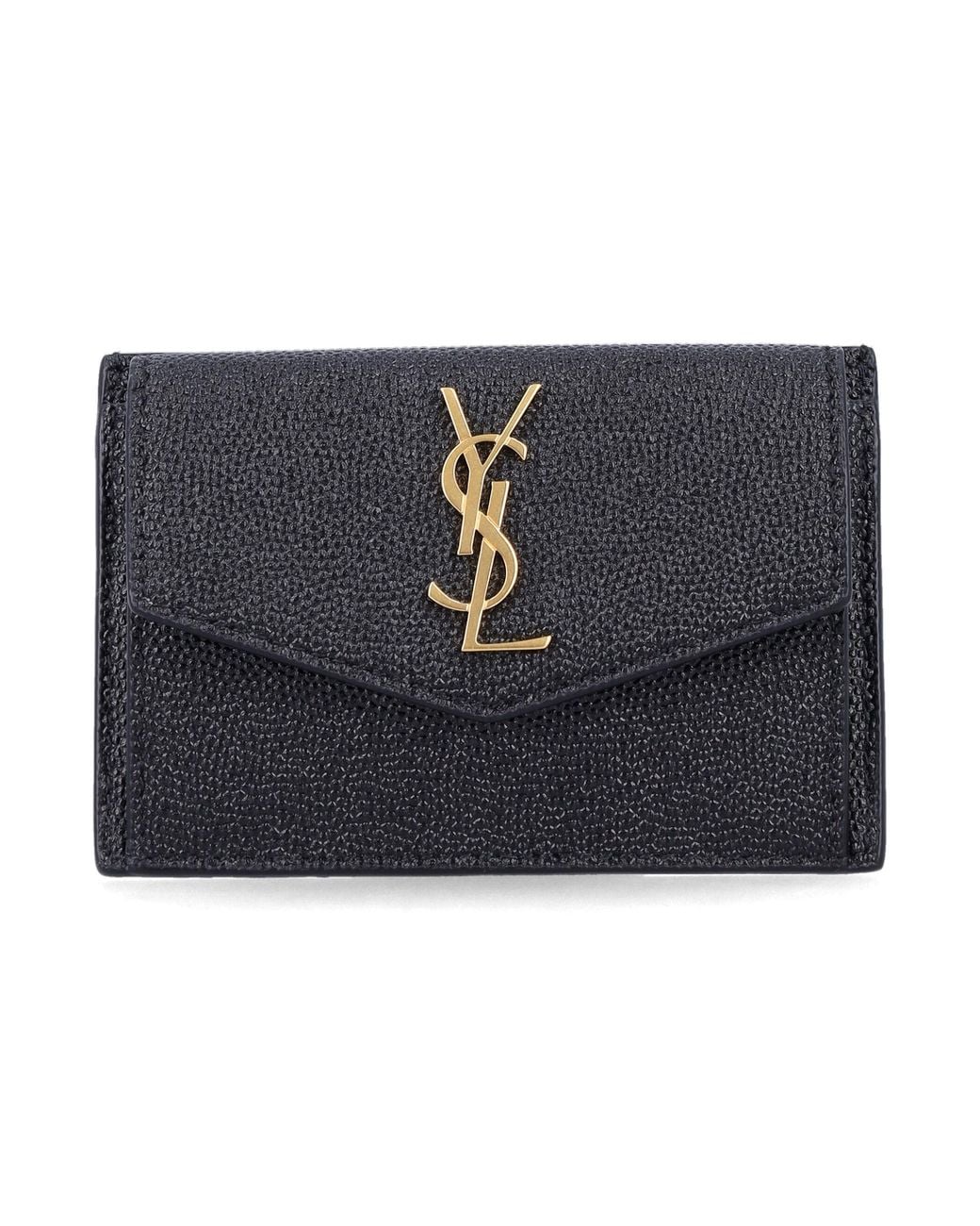 Saint Laurent Blue Uptown Flap Card Case