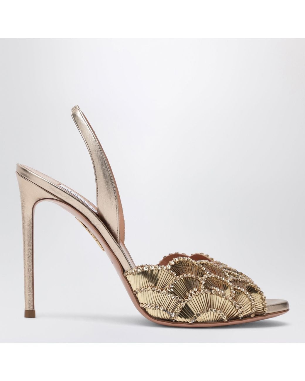 Aquazzura Metallic Ce Soir 105 Sandals