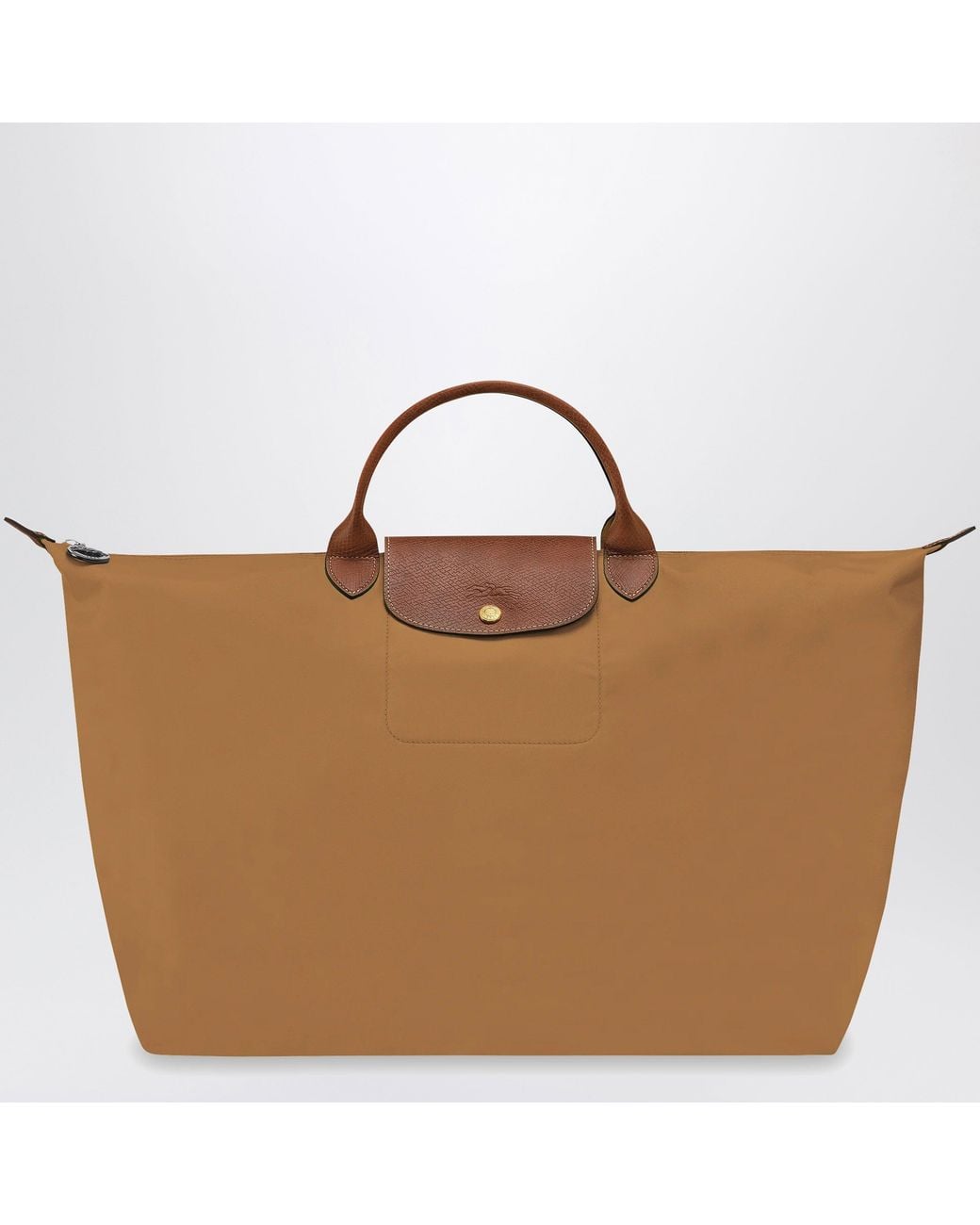 Longchamp Brown Chamois Travel Bag Le Pliage Original L