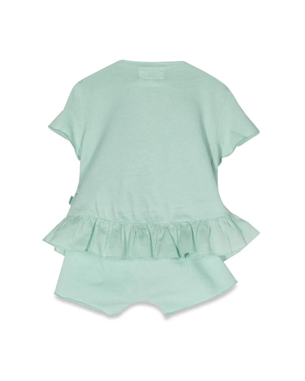 Teddy & Minou Blue Teddy & Minou Ruffled T-Shirt And Shorts Set