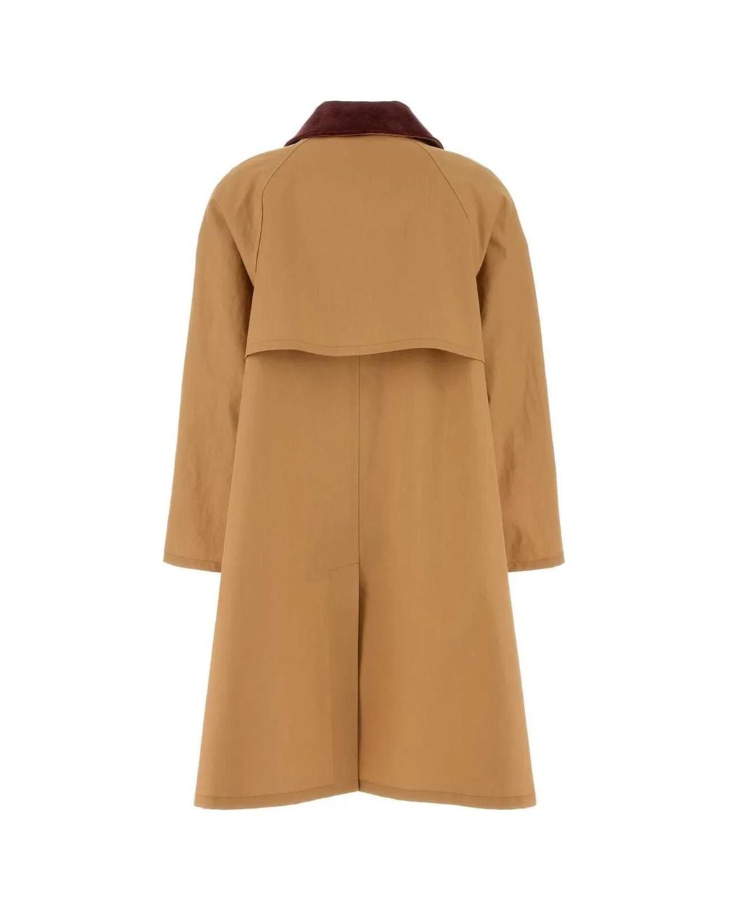 Prada Brown Camel Cotton Overcoat