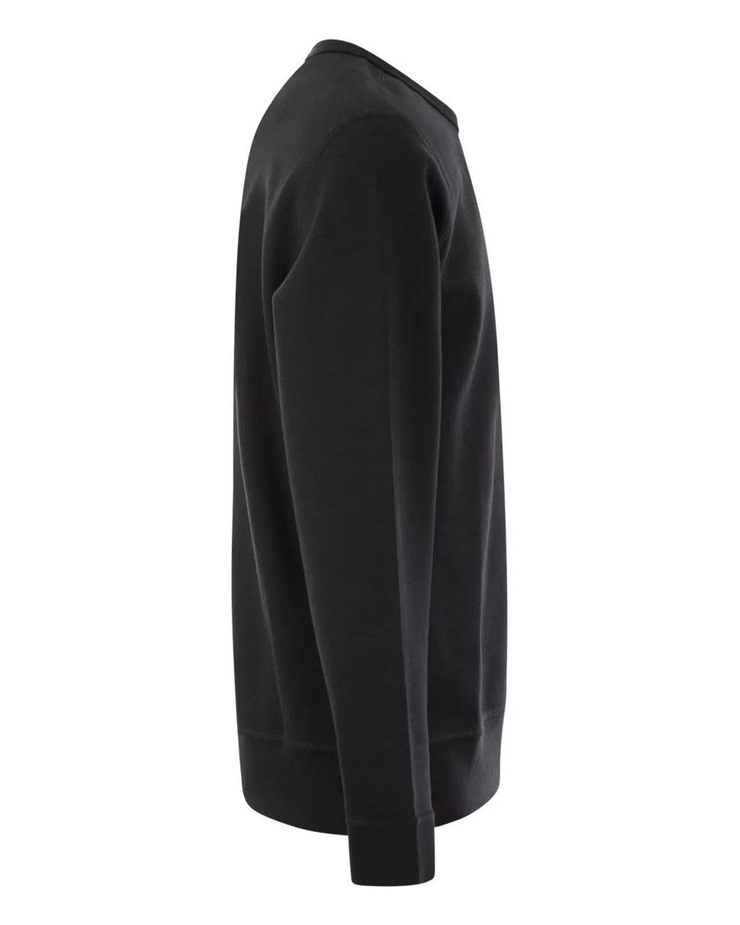 Polo Ralph Lauren Black Double Knit Crew Neck Sweatshirt for men