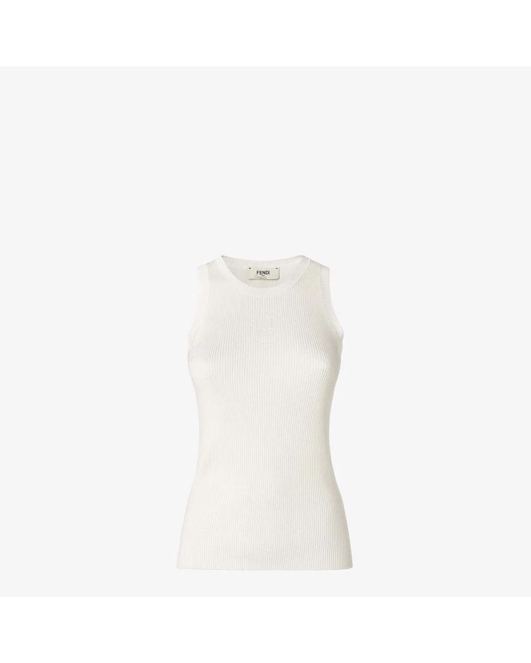 Fendi White Cotton Tops