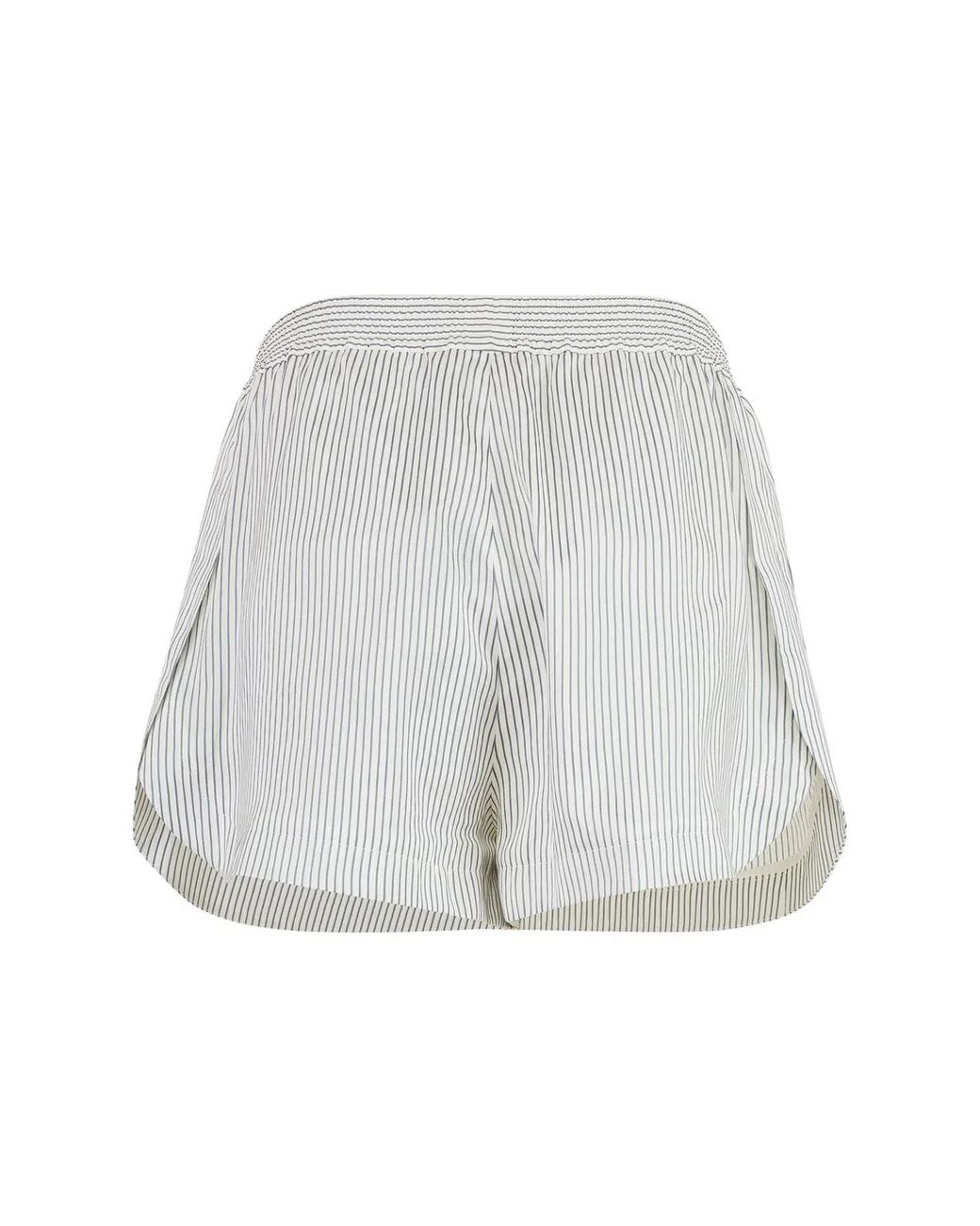 Stella McCartney White Embroidered Silk Shorts