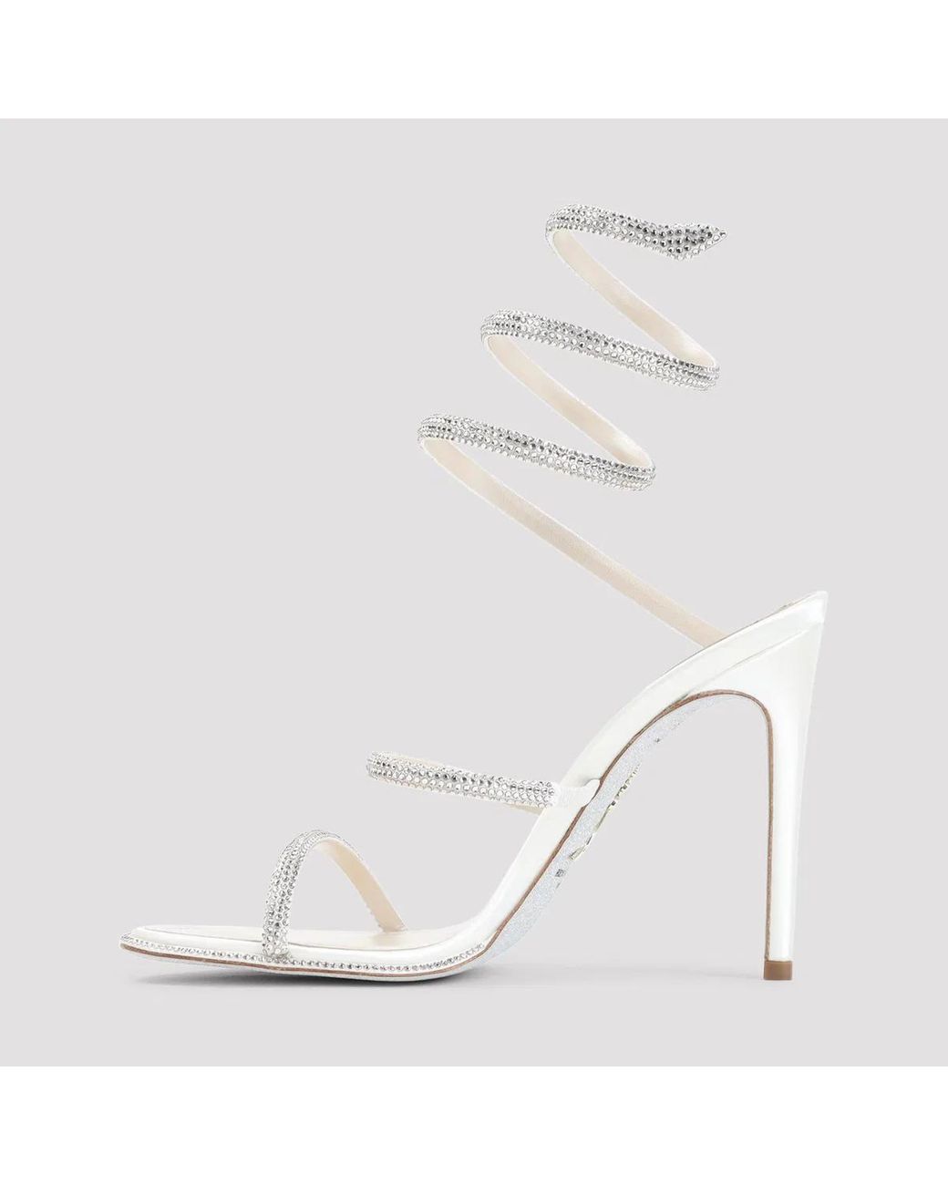 Rene Caovilla White High Heel Sandals