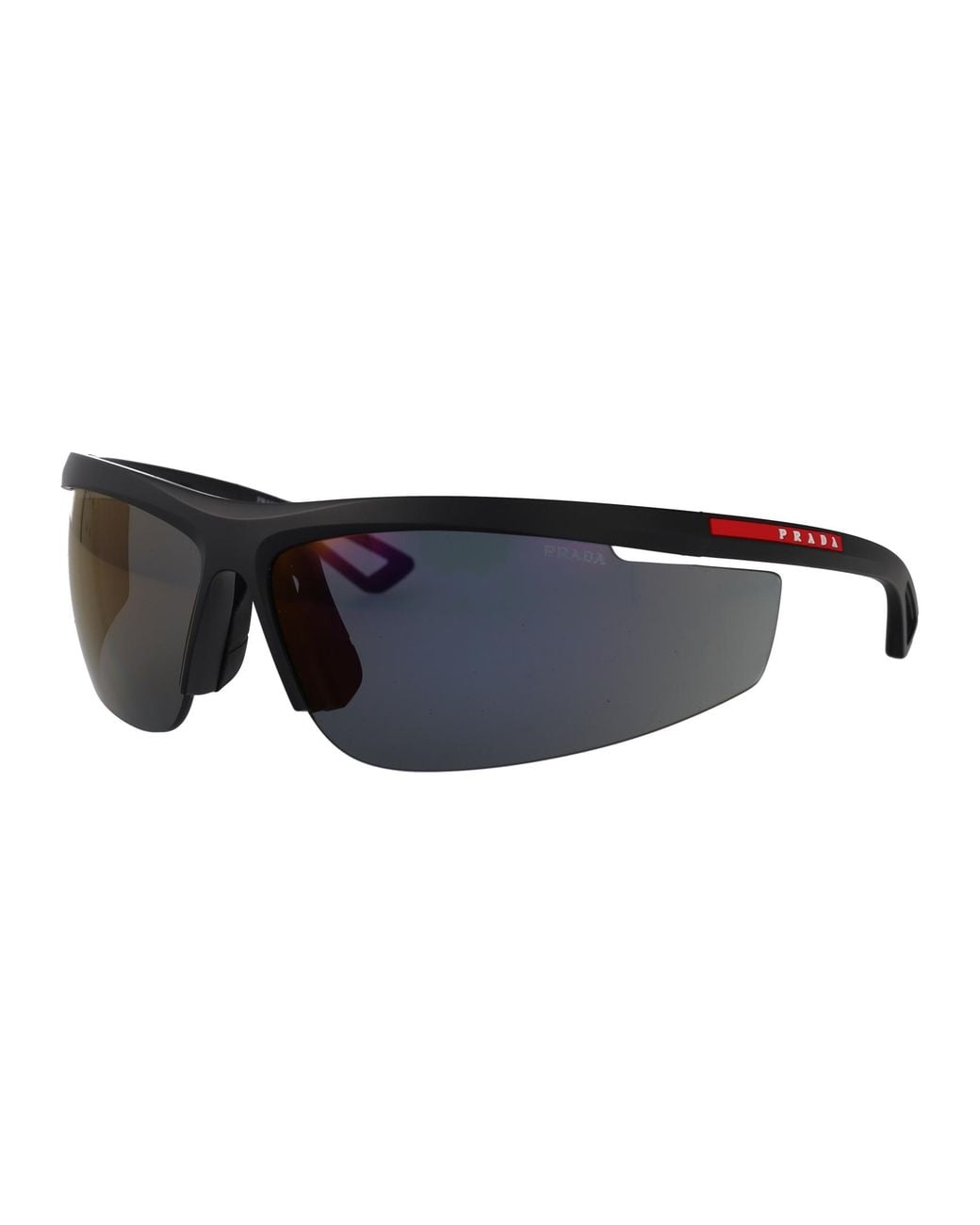 Prada Linea Rossa Blue Matte Injectate Sunglasses for men
