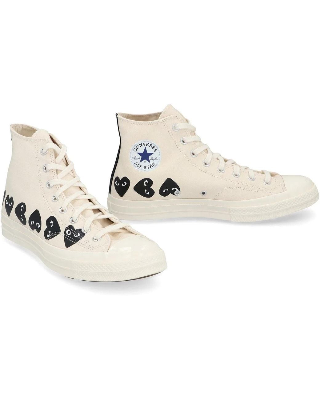 COMME DES GARÇONS PLAY White Converse X Chuck 70 High-Top Sneakers Rubber Trainers for men