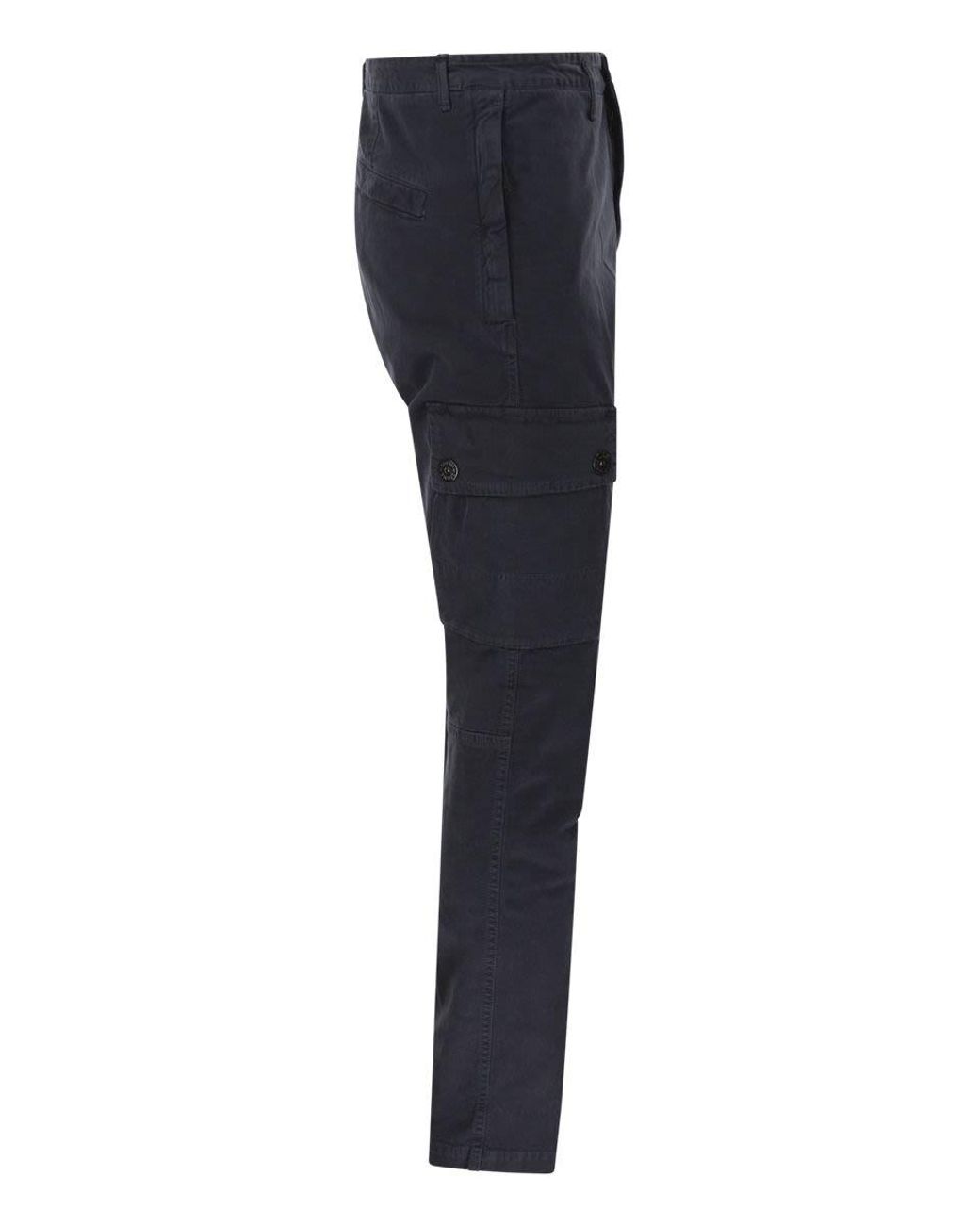 Stone Island Blue Slim-Fit Cargo Trousers for men