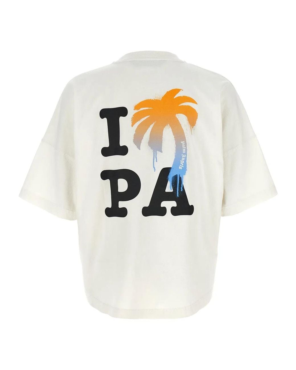Palm Angels White Crew Neck T-Shirt for men