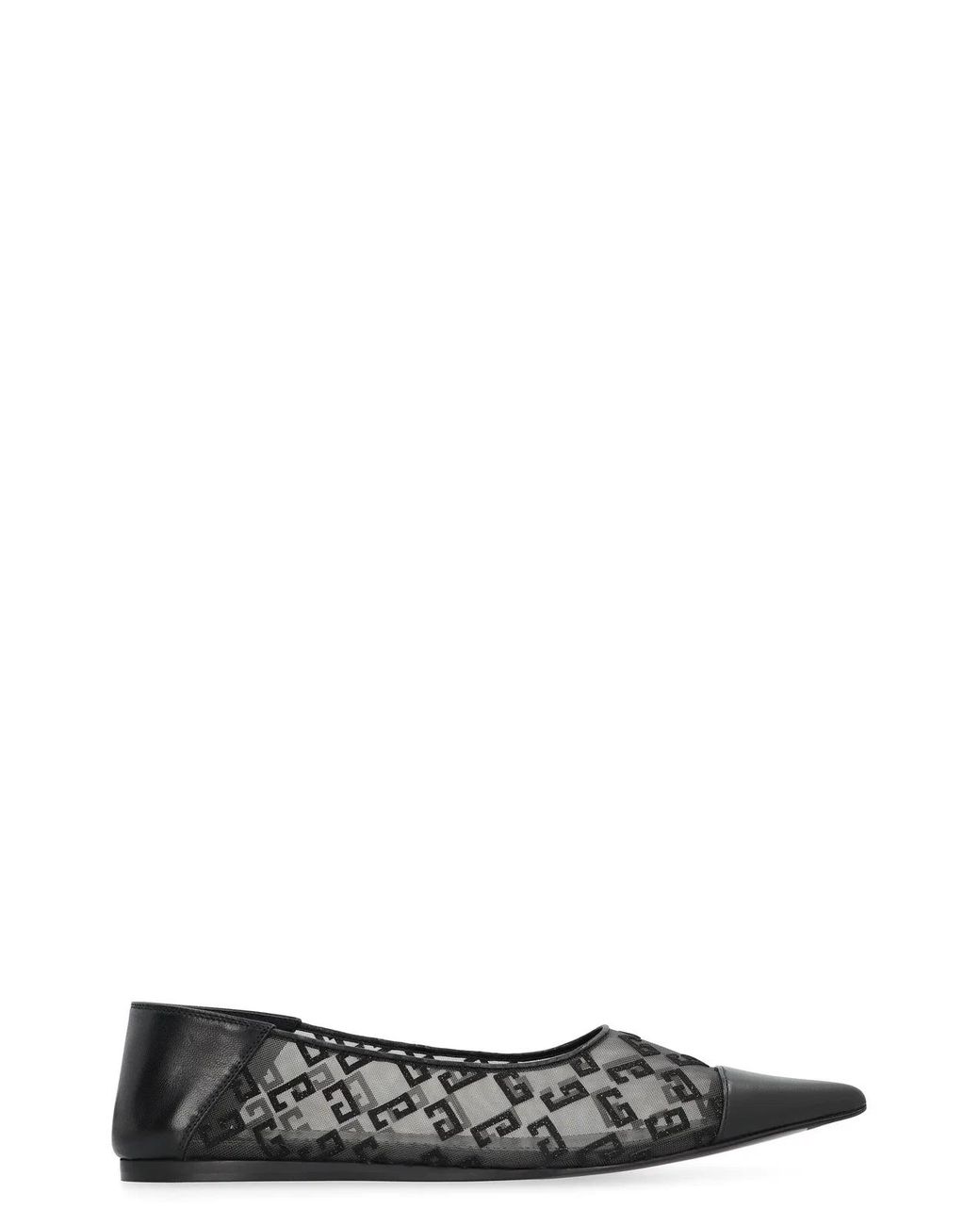 Givenchy Black 4G Pointy-Toe Ballet Flats