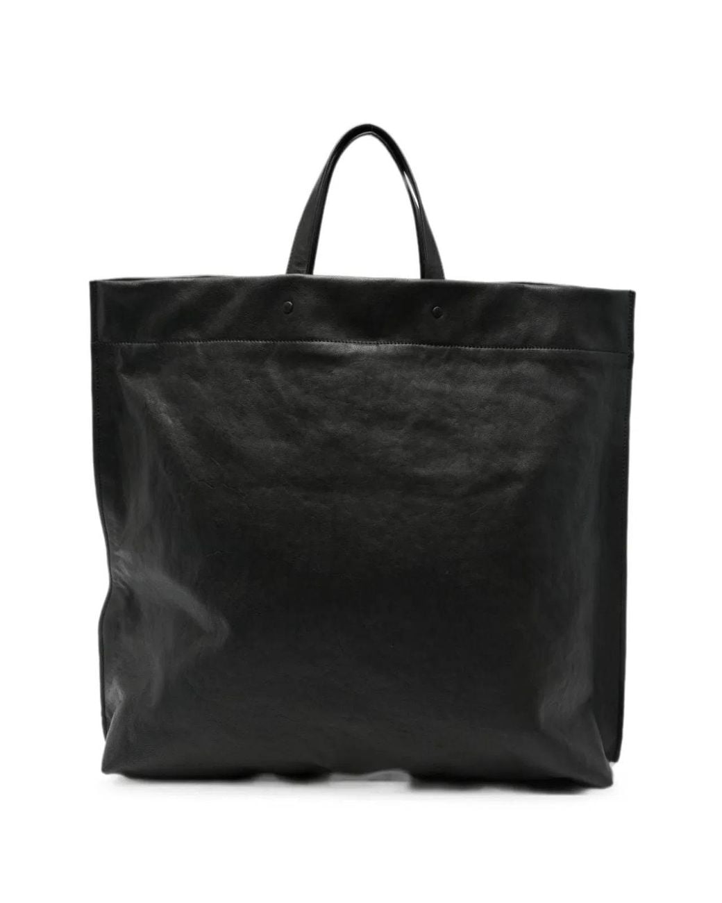 Lihann George Black Matti Leather Tote Bag