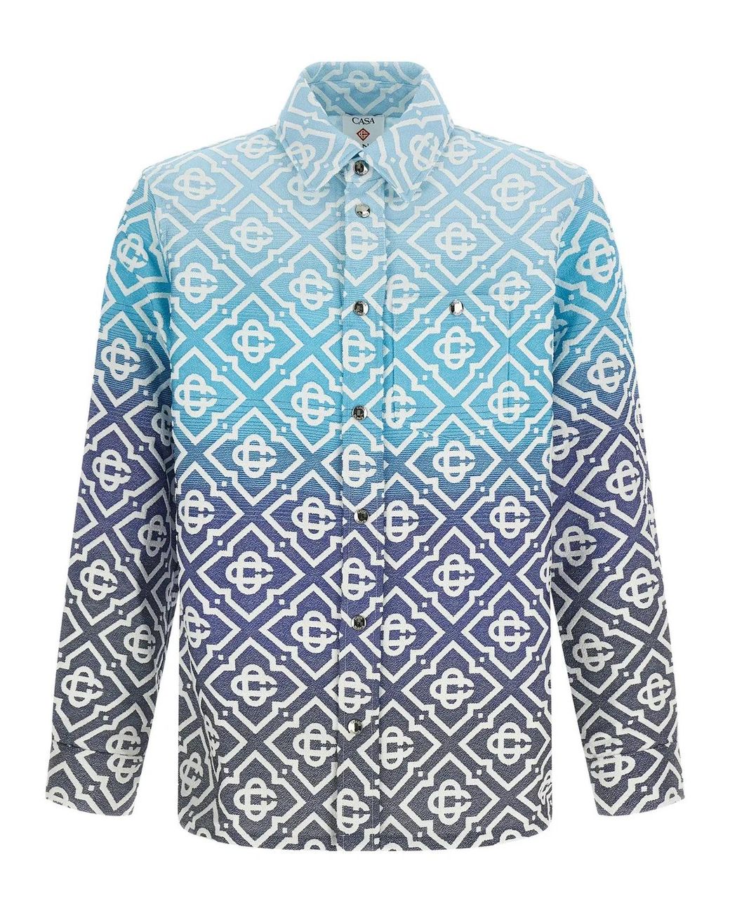 Casablanca Blue Cotton Shell Jacket for men