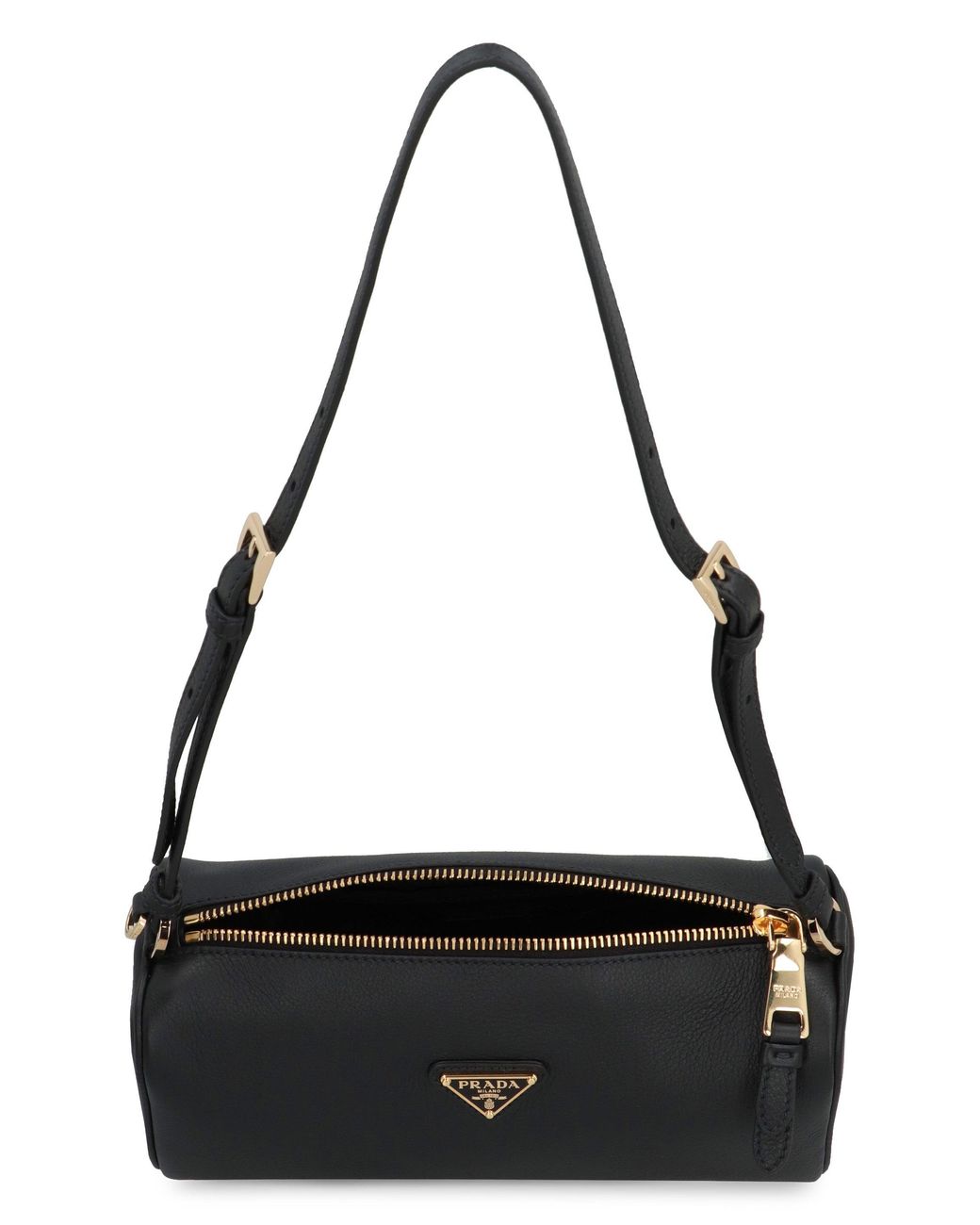 Prada Black Logo Leather Crossbody