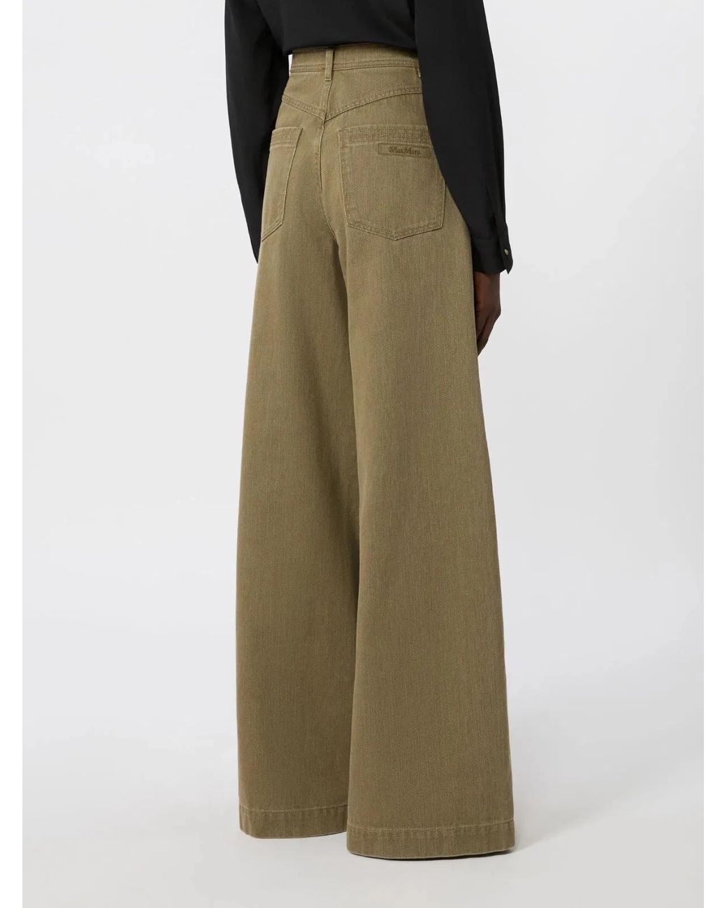 Max Mara Gray Mxmalamaro Denim Trousers