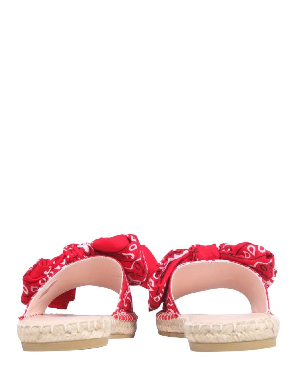 Manebí Pink Manebi Low Sandals With Bandana Bow