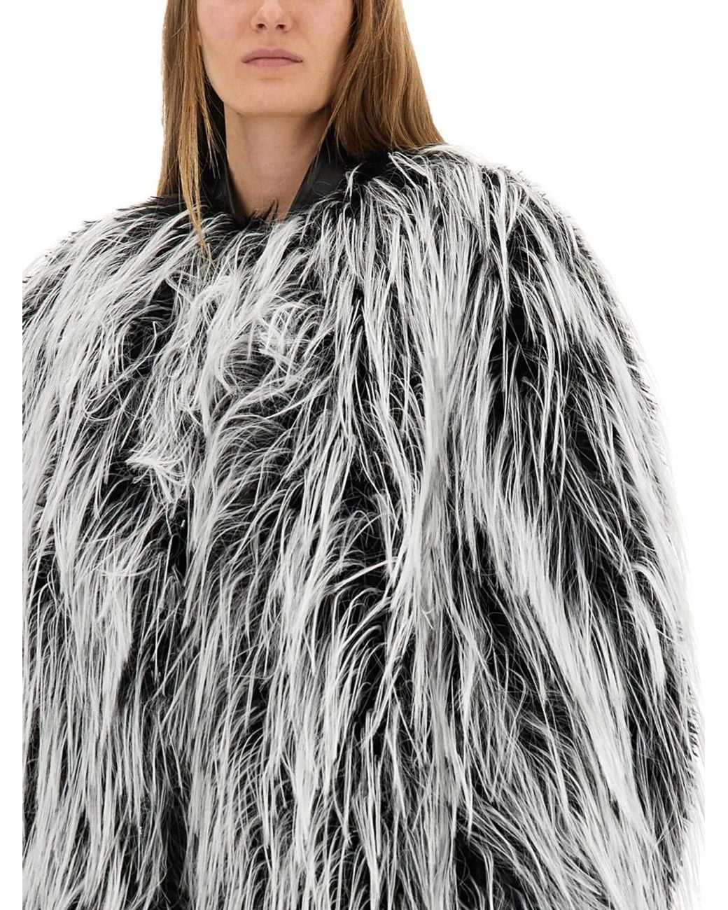 Sportmax Gray "Now1234" Ecofur Jacket