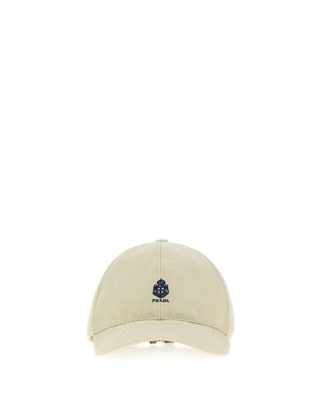 Prada Metallic Cotton Baseball Cap For for men