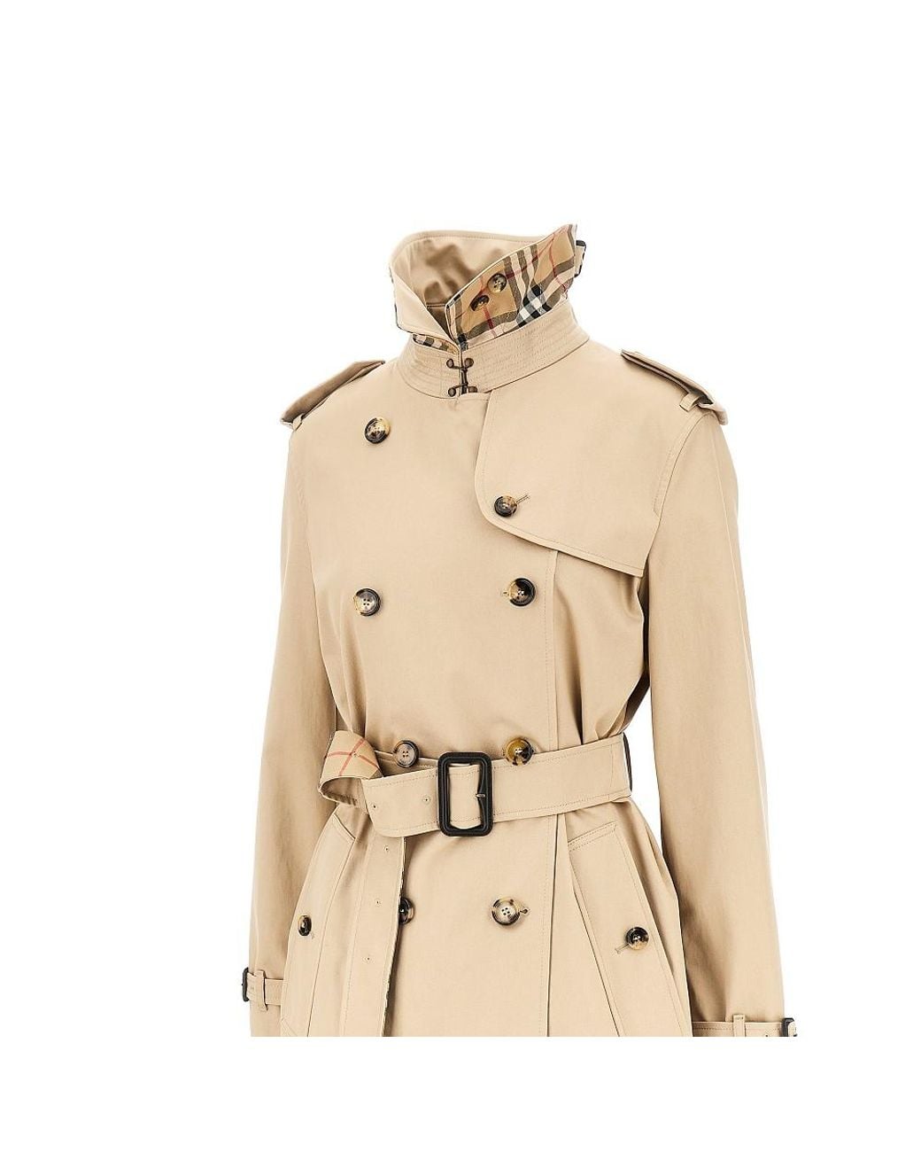 Burberry Natural Lakefield Knee-Length Trench Coat