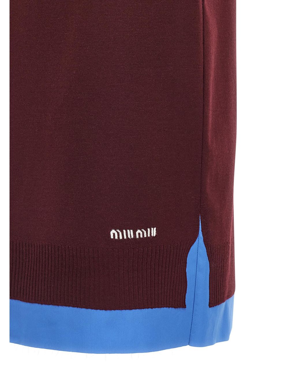 Miu Miu Purple Double Layer Skirt