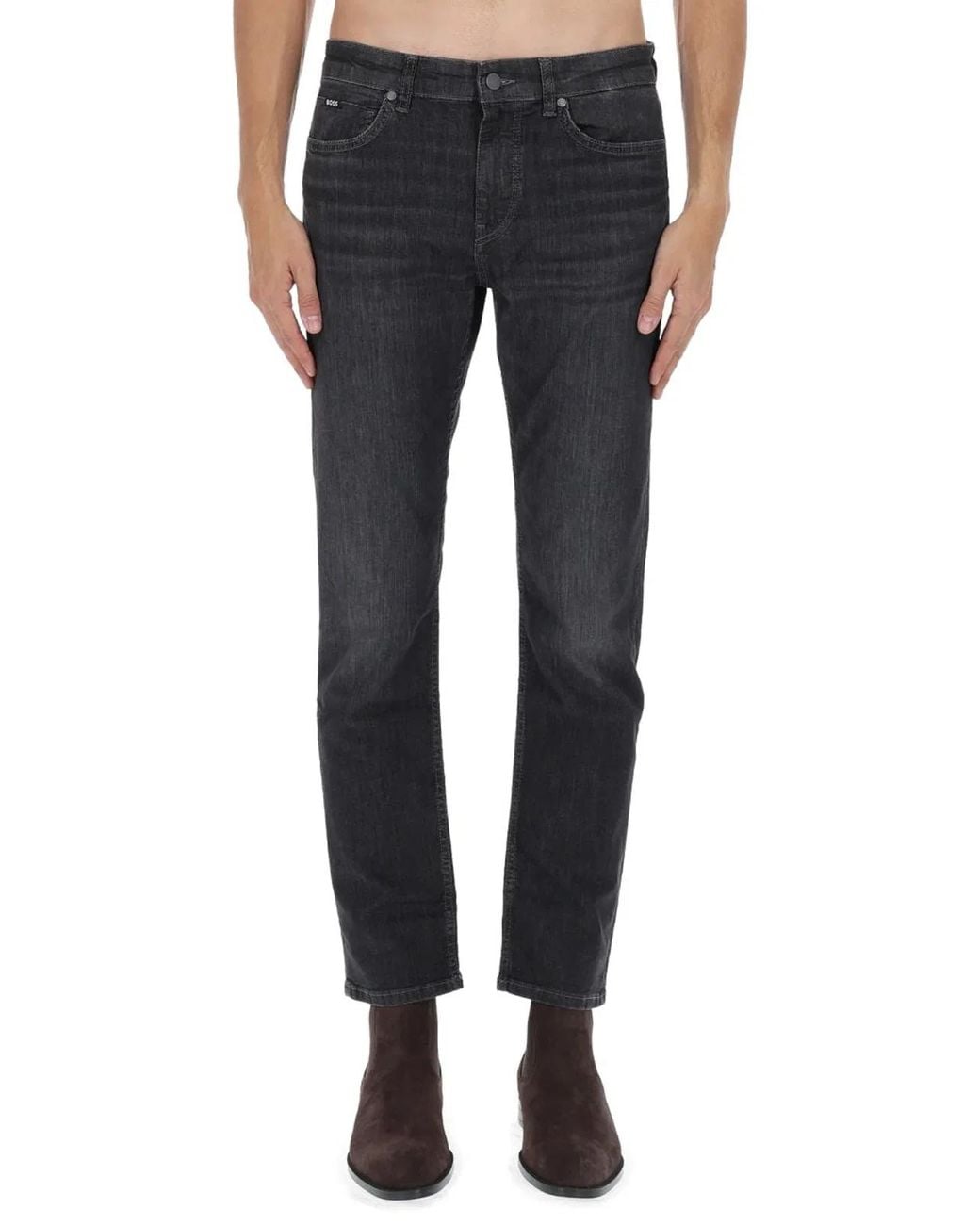 Boss Black Cotton-Blend Jeans for men