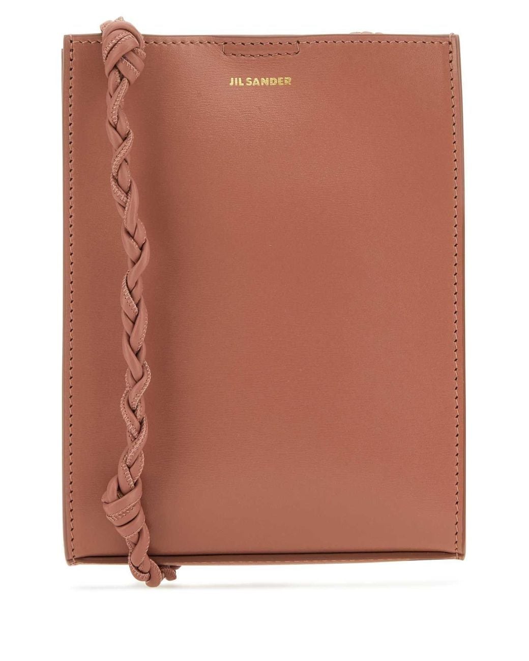 Jil Sander Brown Dark Leather Small Tangle Shoulder Bag