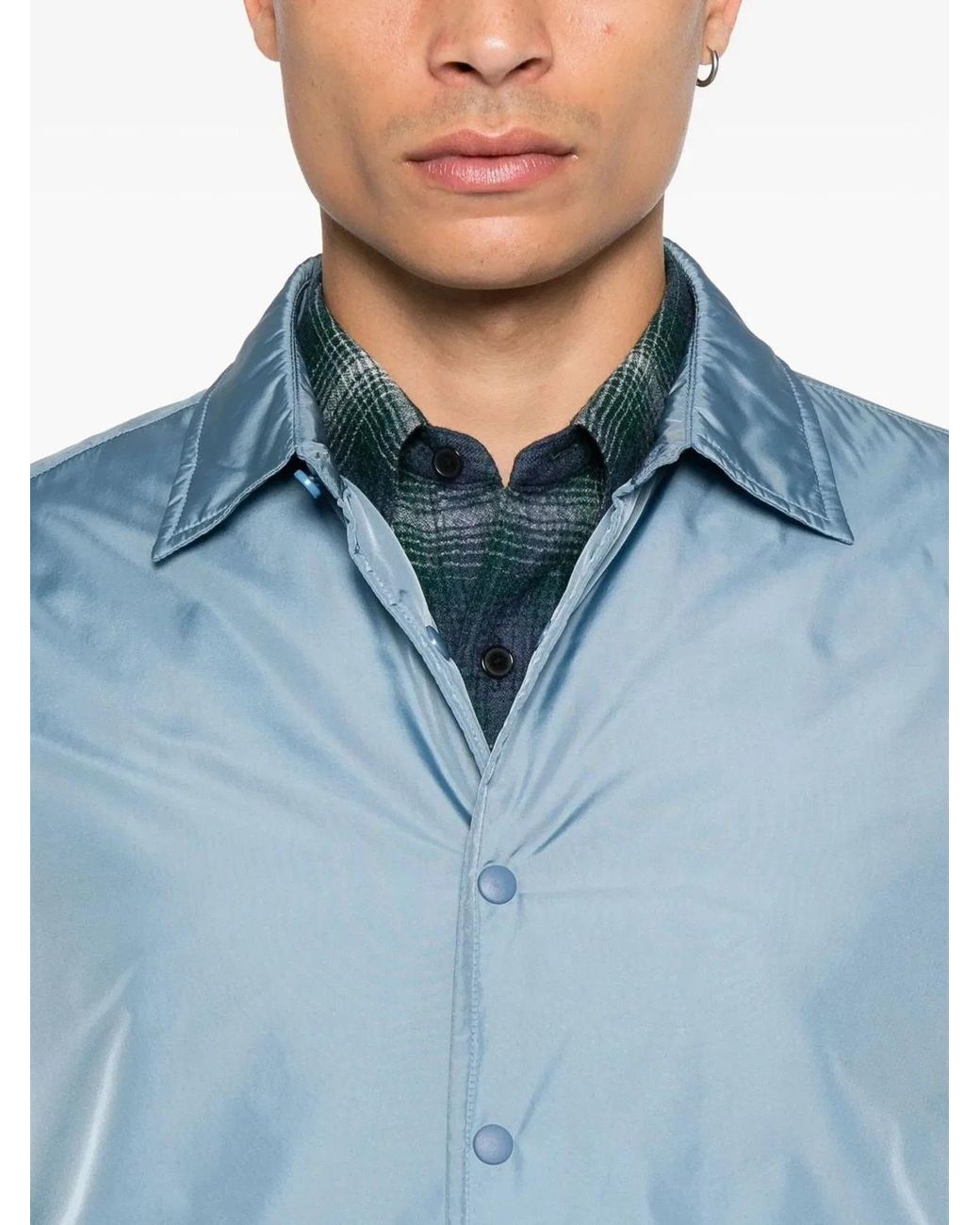 Aspesi Blue Polyamide Shirt for men