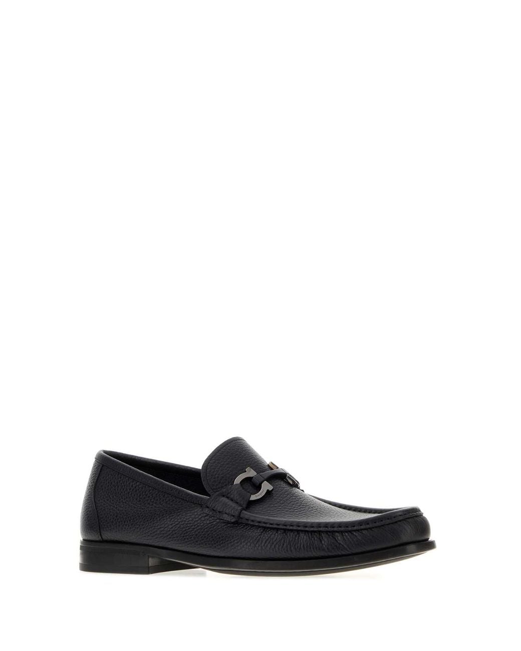 Ferragamo Black Grandioso Leather Loafers For for men