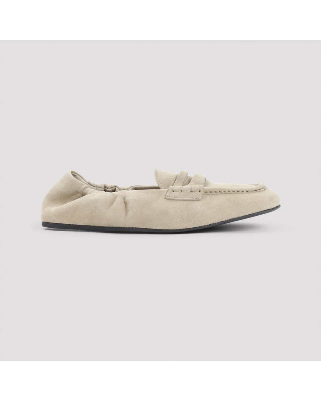 Miu Miu White Dederto Suede Lamb Leather Loafers