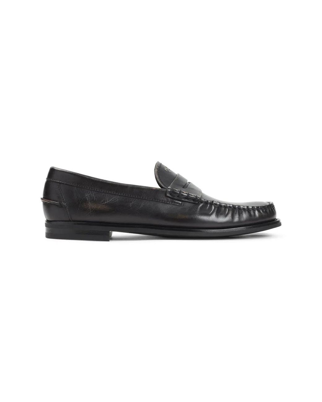 Prada Black Nero Cuoio Calf Leather Loafer for men