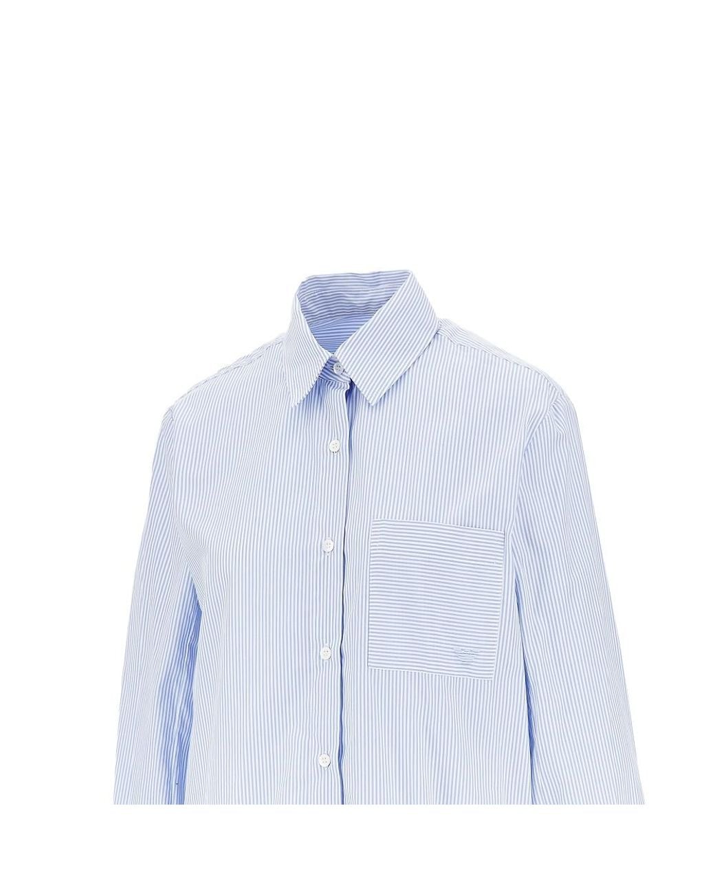 Emporio Armani Blue Striped Poplin Shirt