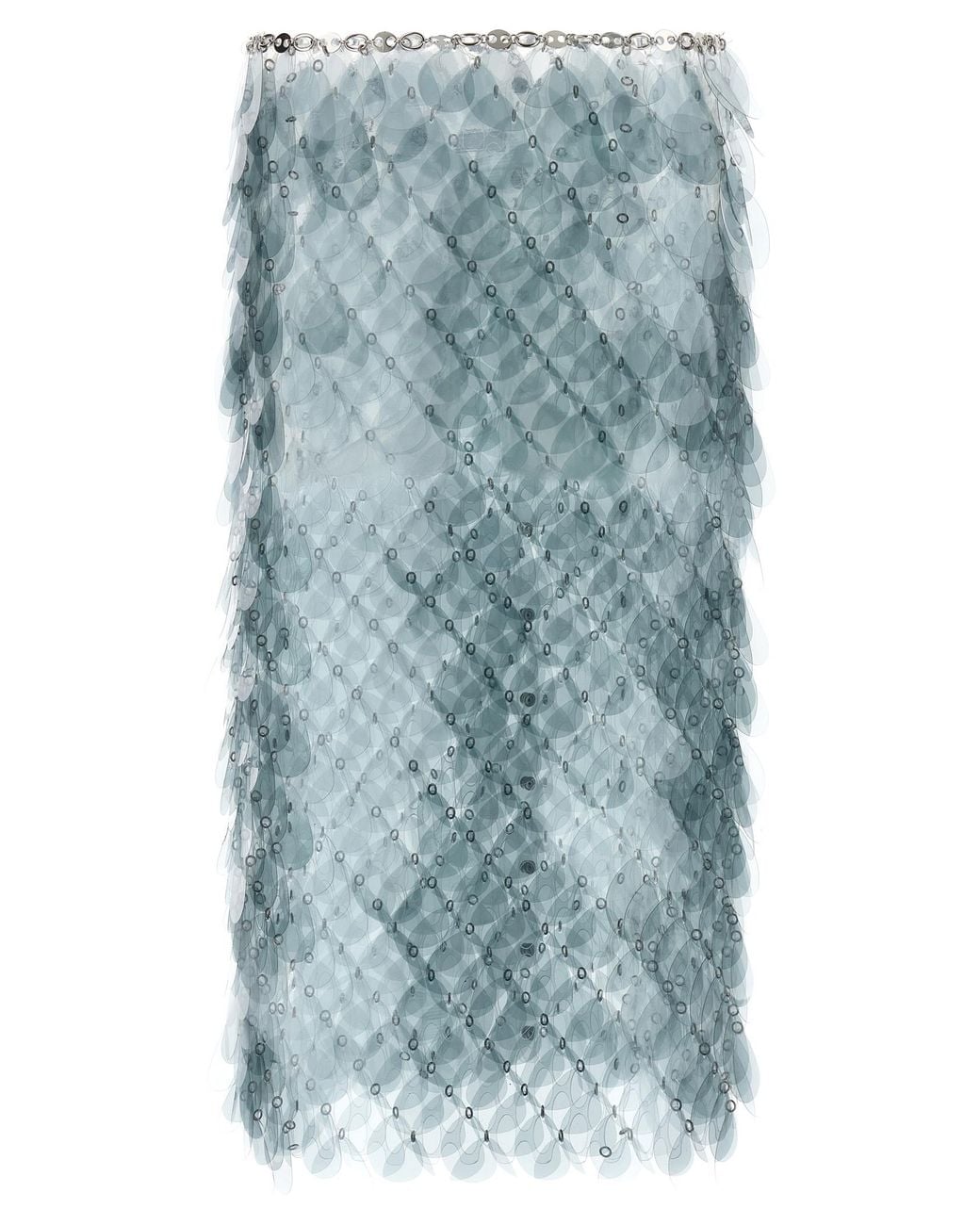 Rabanne Blue Bilics Fabric Skirt