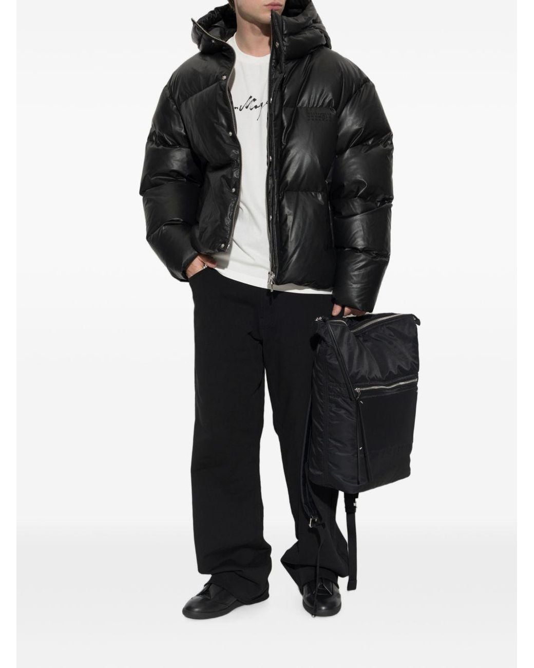 MM6 by Maison Margiela Black Cotton Trousers for men