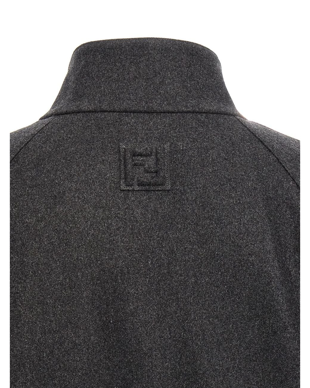 Fendi Gray Cashmere Jacket for men