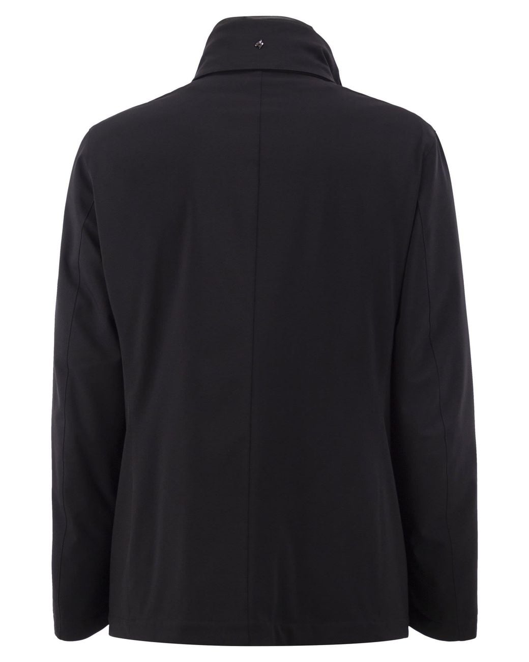Montecore Black Stretch Technical Fabric Jacket With Detachable Inner Bib for men