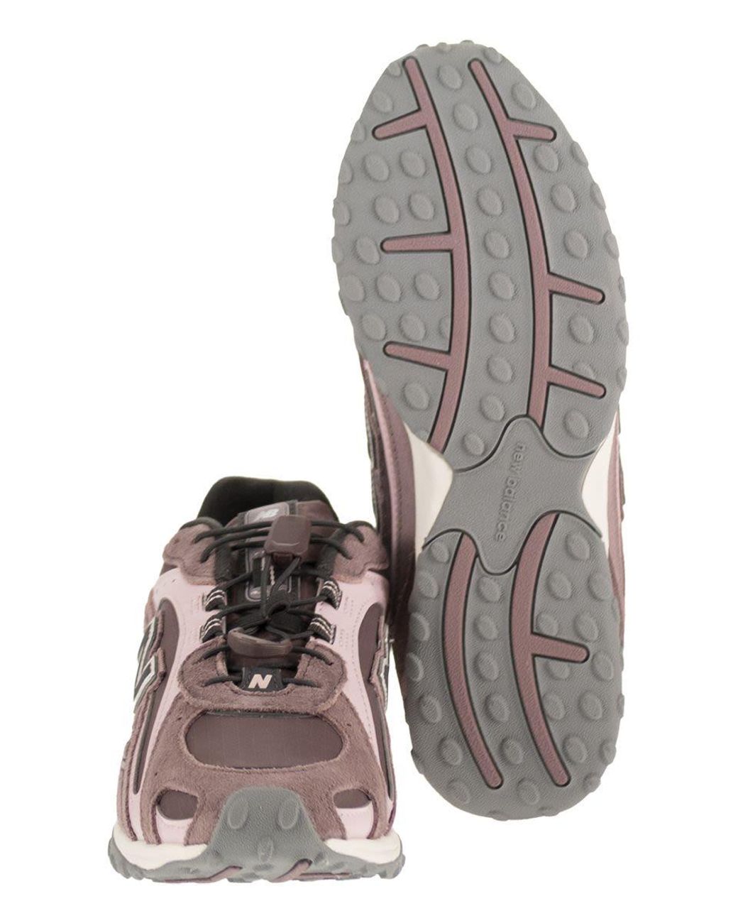 New Balance Pink Mesh And Suede Lifestyle Sneakers With Leather Details