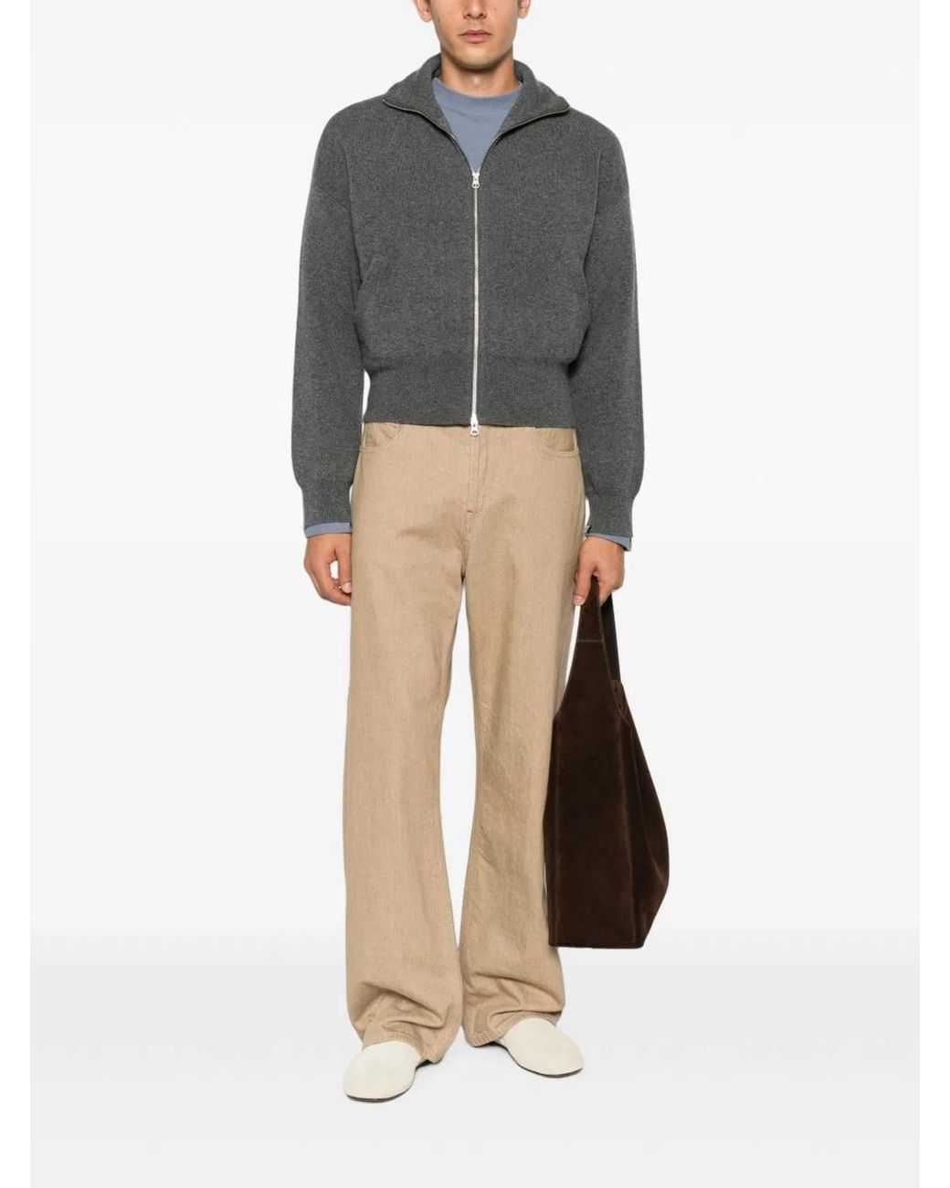Extreme Cashmere Gray Cashmere Cardigan