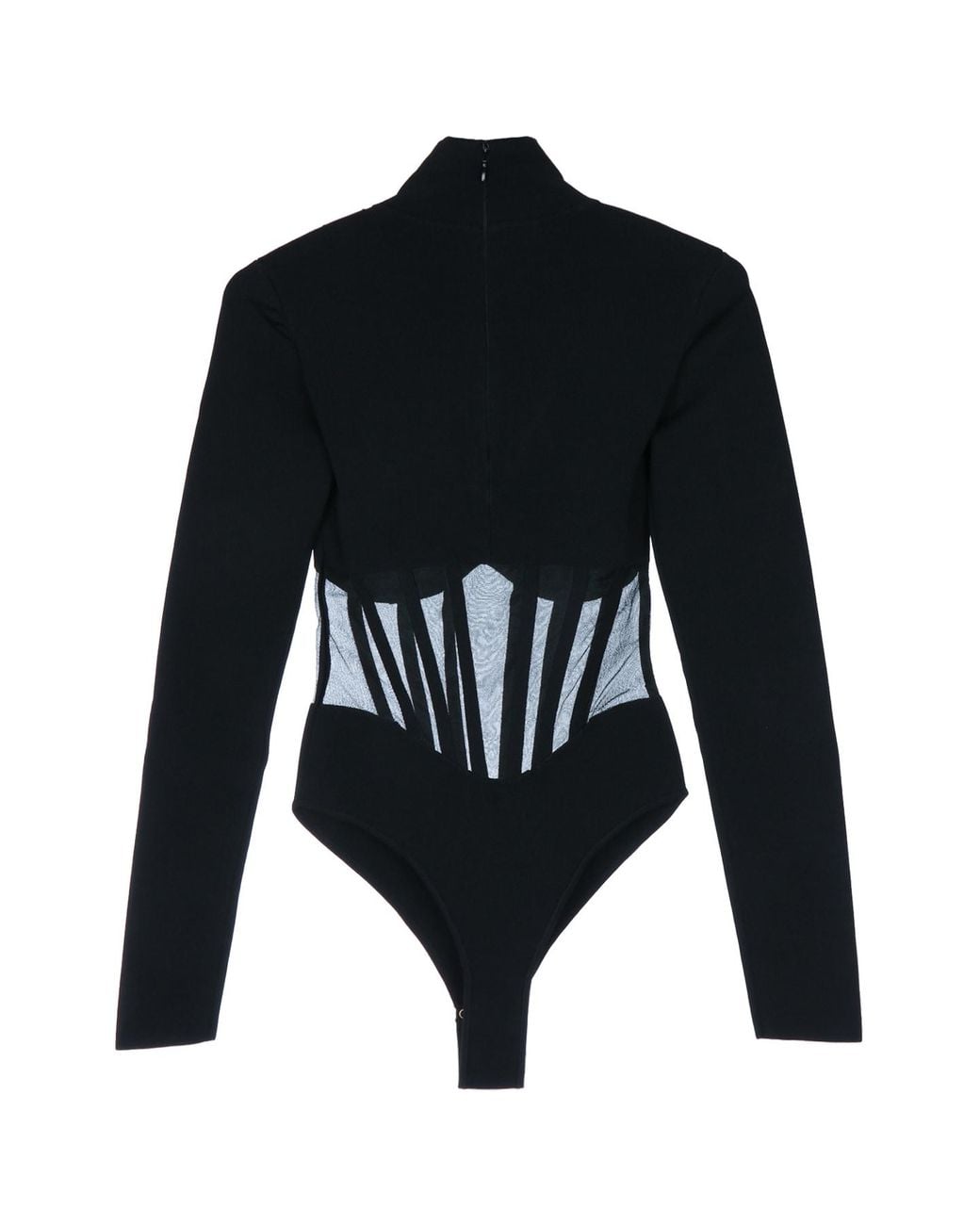 Elisabetta Franchi Black Ribbed Knit Bodysuit