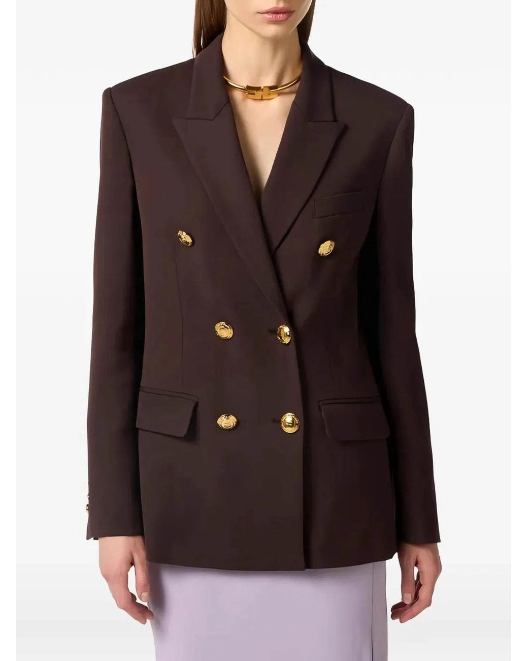 Elisabetta Franchi Purple Viscose Elastan Jacket