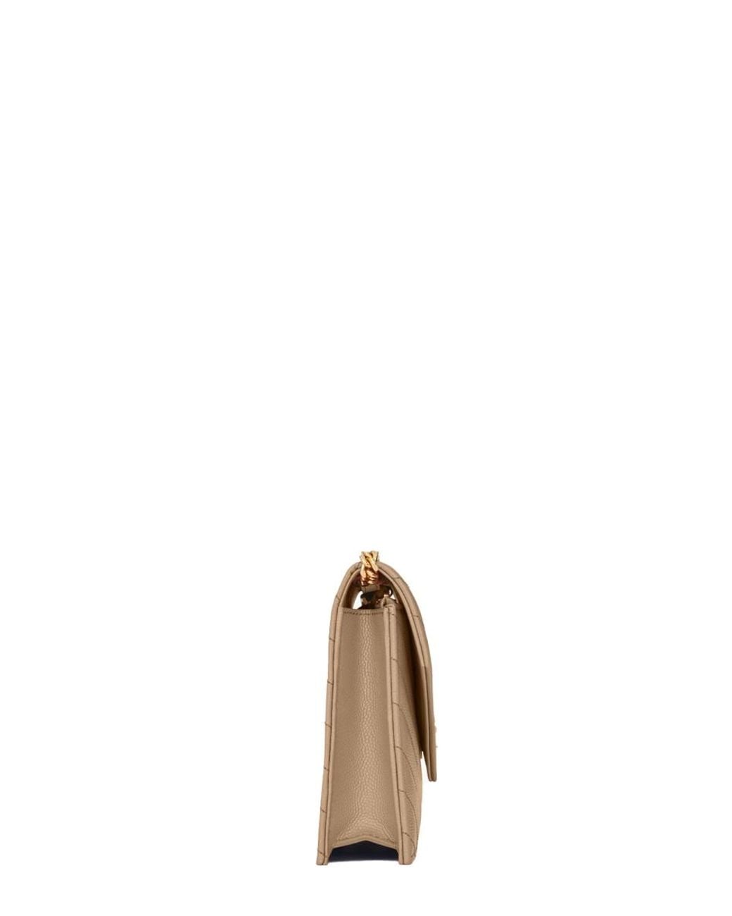 Saint Laurent White Portafoglio Con Catena "Envelope Cassandre"