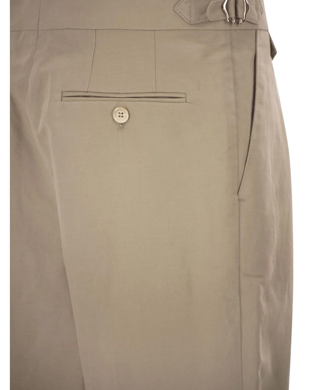 Brunello Cucinelli Natural Cotton And Linen Panama Bermuda Shorts for men