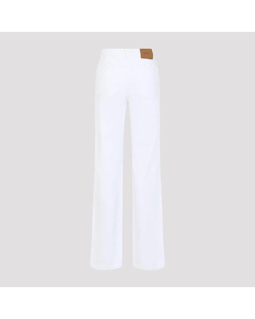 Versace White Cotton Jeans