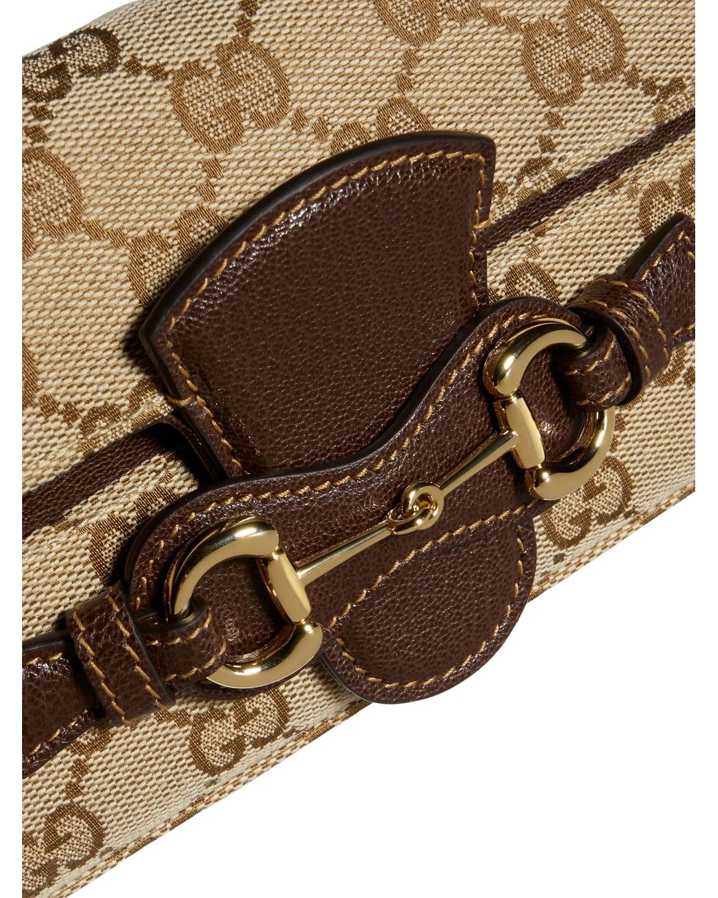 Gucci Metallic Horsebit Vintage Sand Chain Wallet