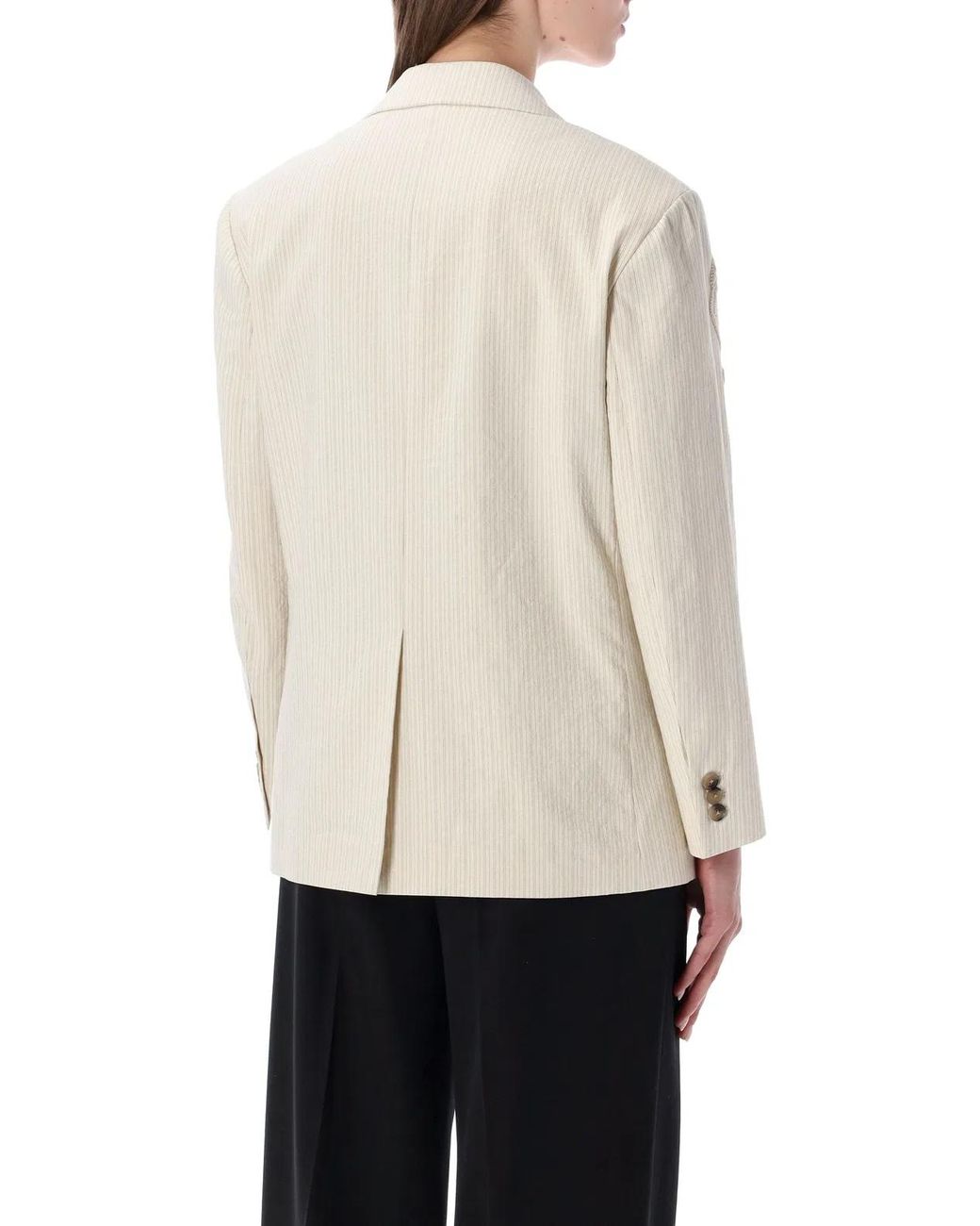 Dries Van Noten Natural Embroidered Blazer