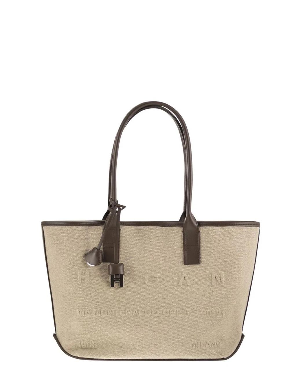 Hogan Natural Small Shopping Bag Address