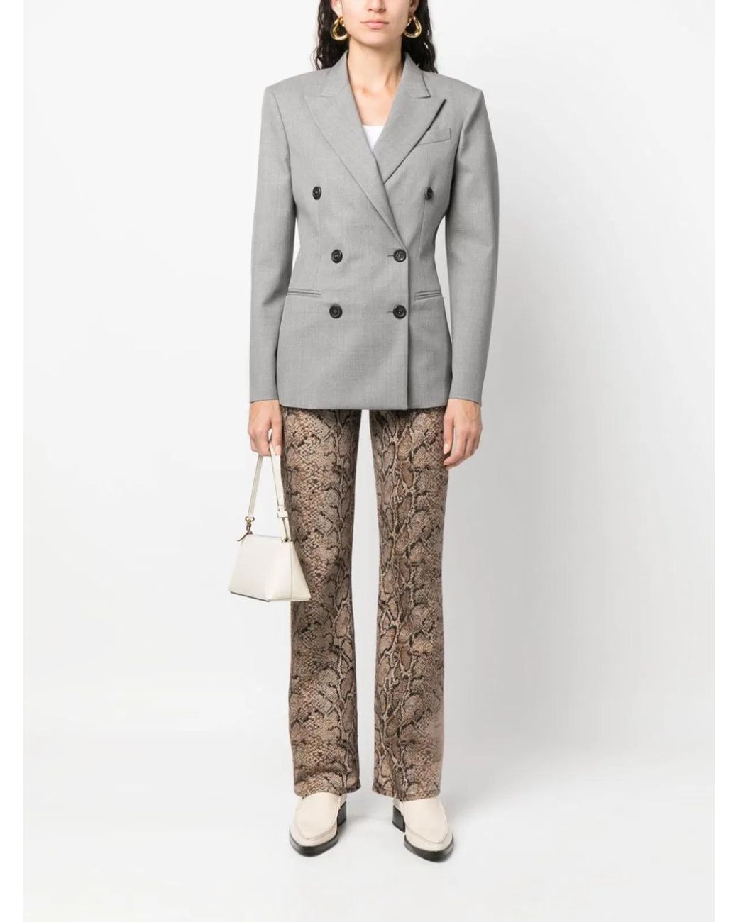 ARMARIUM Gray Double-Breasted Wool Jacket