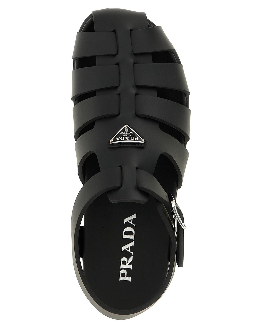Prada Black Cage Sandals for men