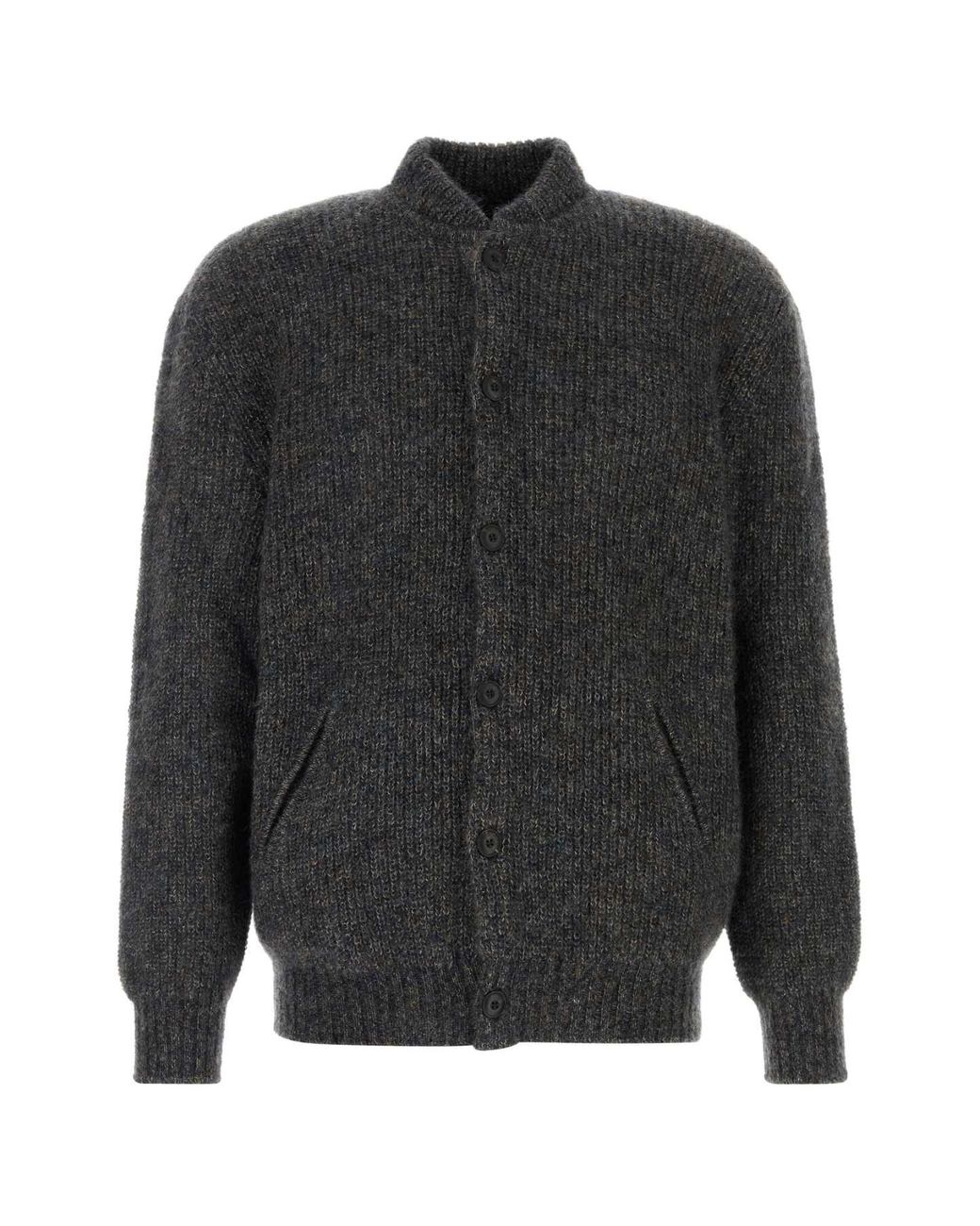 Giorgio Armani Gray Mohair Blend Cardigan for men