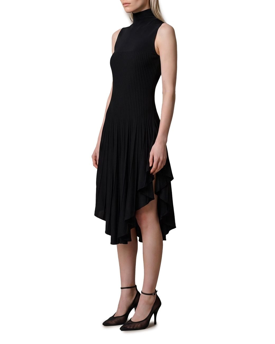 Alaïa Black Alaia 3D Sculpted Knit Pointed Dress