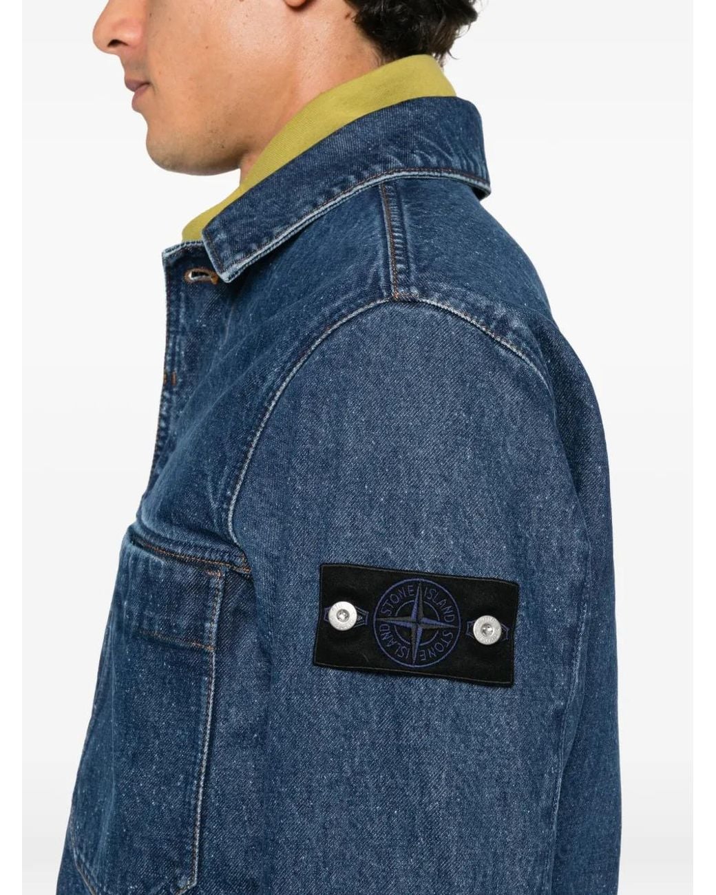 Stone Island Blue 4100006 Denim Jacket for men